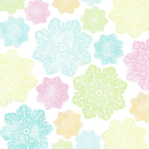 batik flower paper LIGHT - 12 and a half inch SQ 350dpi mel stampz