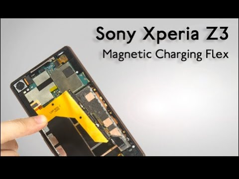 Sony Xperia Z3 Magnetic Charging Flex Disassemble - YouTube