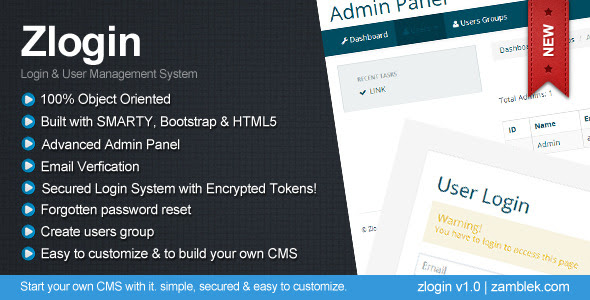 Zlogin simple login system - CodeCanyon Item for Sale