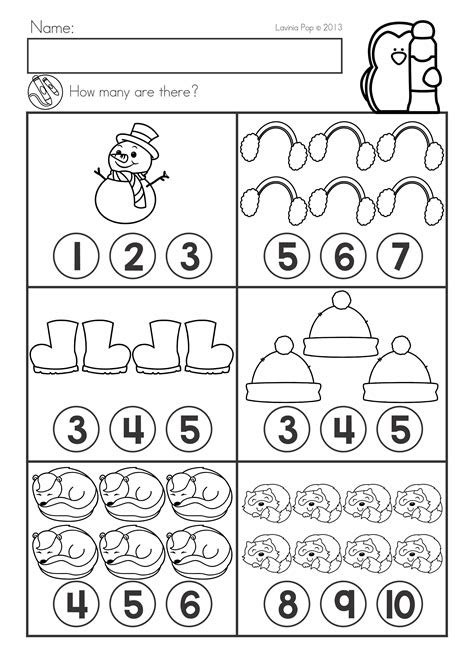  winter worksheets for kindergarten