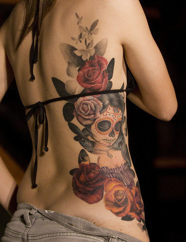 woman with tattoo