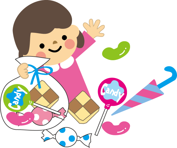 お菓子すくいイラスト無料素材