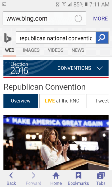 Bing mobile search