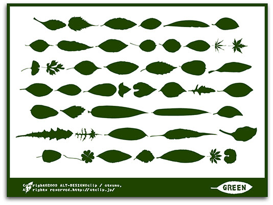 葉っぱの絵文字フォント Green 無料ダウンロード Alt Design Blog