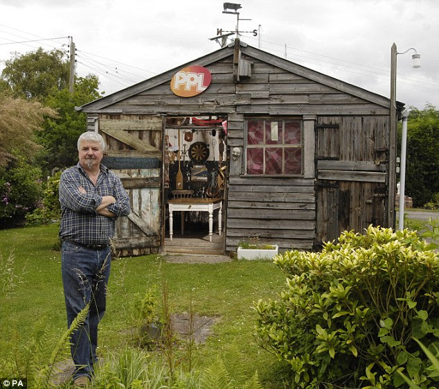 Ramshackle World War One building used as a recording 