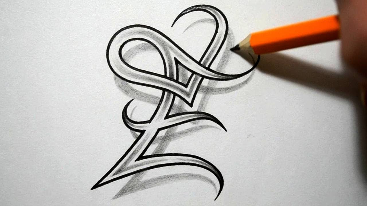 Initial E and Heart Combined Together - Celtic Weave Style - Letter ...