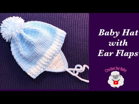 Most Wanted Easy Crochet baby hat with ear flaps 0 12M How to crochet baby hats Crochet for Baby 191, viral!