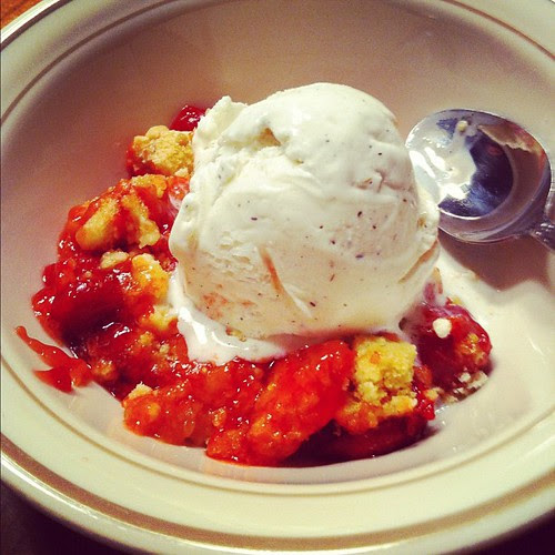 Cherry dump cake for dessert. Yum!