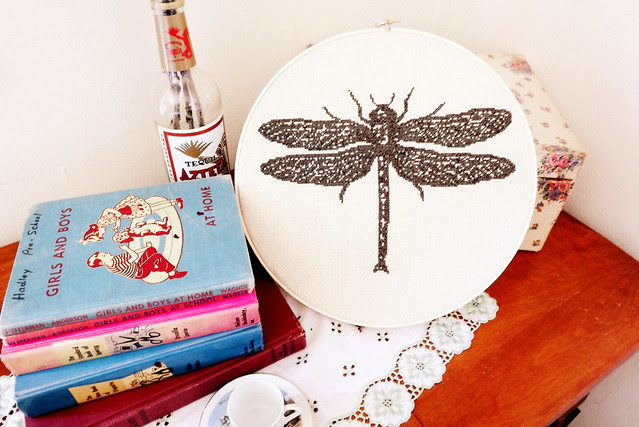 Dragonfly cross stitch