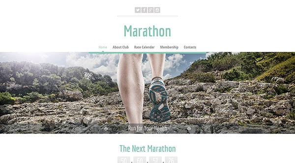 9. free html5 template marathon