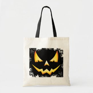 Scary Pumpkin Halloween Trick or Treat Bag
