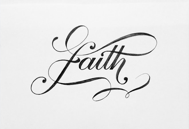 faith hand written drawing typography