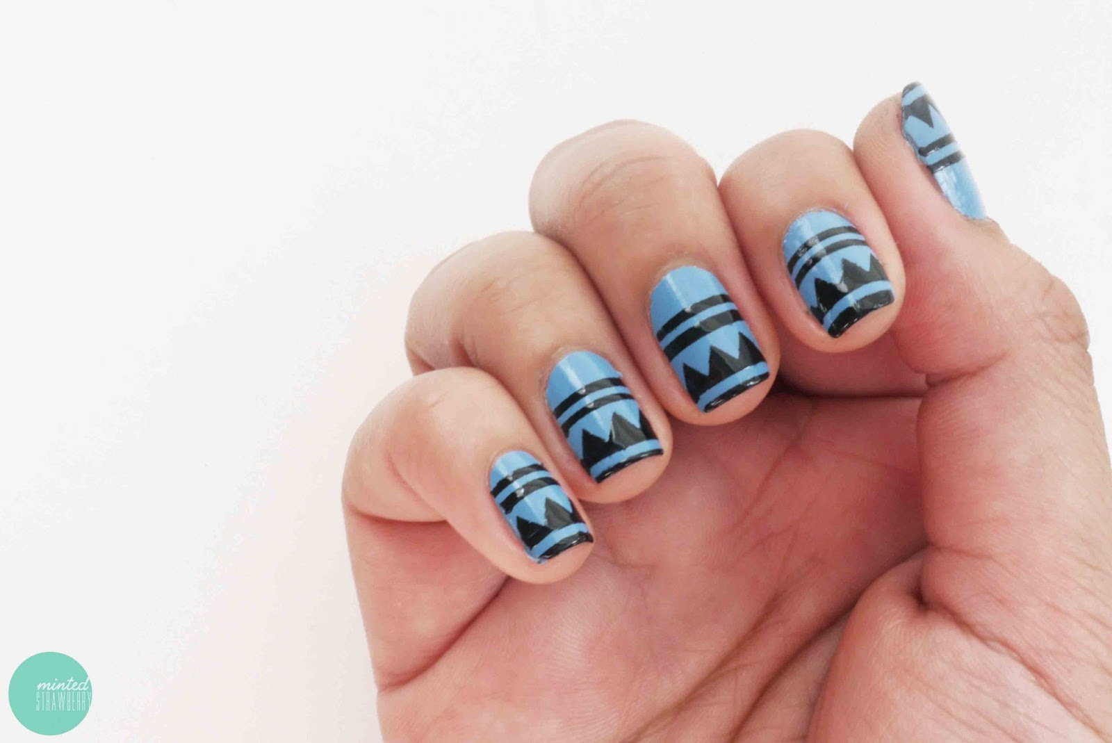 Easy Aztec Nail Art Design