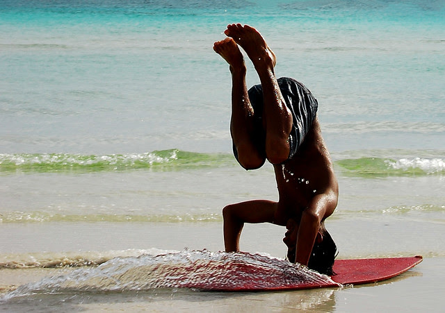 SKIMBOARDING ON A HEADSTAND (Boracay Island, Philippines)