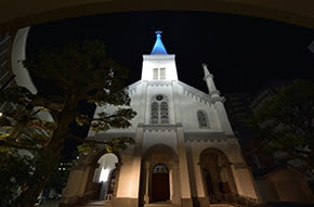 長崎市 中町教会ライトアップ 監修 夜景観光コンベンション ビューロー
