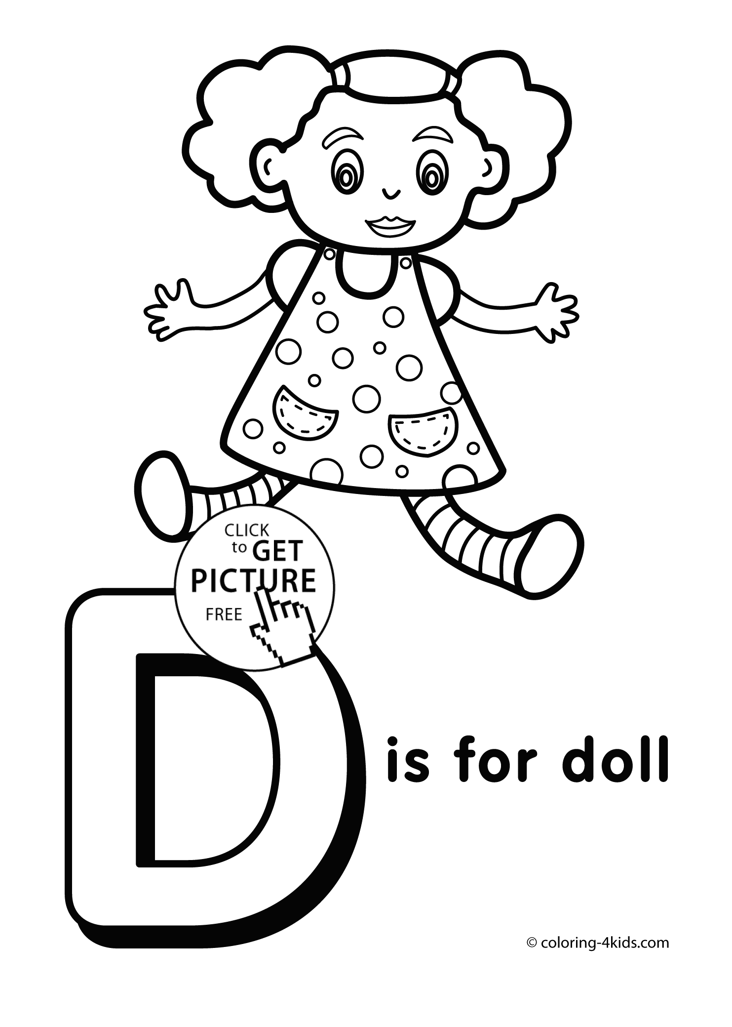 Letter D Coloring Pages Of Alphabet (D Letter Words) For  