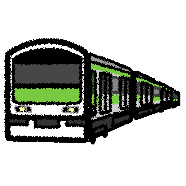 かわいい電車の無料イラスト 商用フリー オイデ43