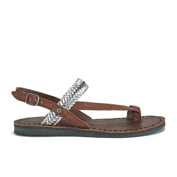 UGG Australia Women's Raee Leather Gladiator Sandals - Silver - Free ...