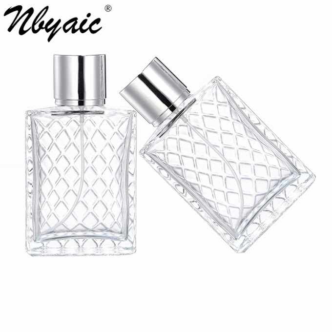 Best Seller Nbyaic 50pcs Perfume dispensing bottle 100ml large capacity perfume replacement empty bottle diamond mesh glass spray bottle