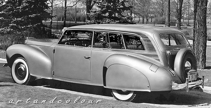 Vintage original Lincoln Continental, the woody estate version.