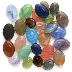 Czech Glass Oval Beads in Assorted Colors & Sizes