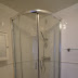Corner Shower Unit And Tray : Clear glass double sliding shower doors , 36 in.