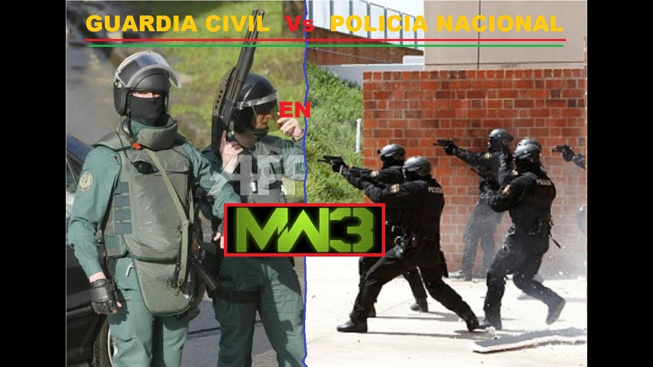 Policia Nacional Vs Guardia Civil en MW3 - YouTube