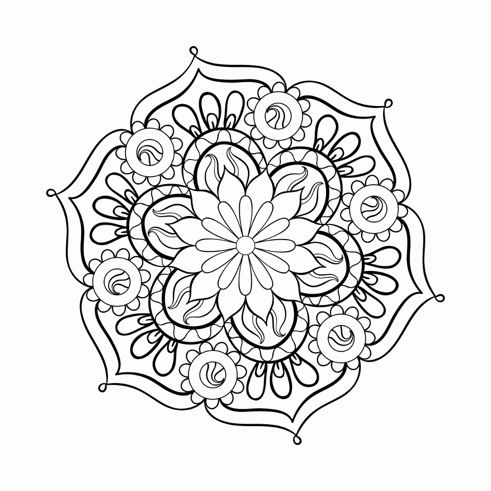 Coloring Pages For Adults Mandala - Coloring Home
