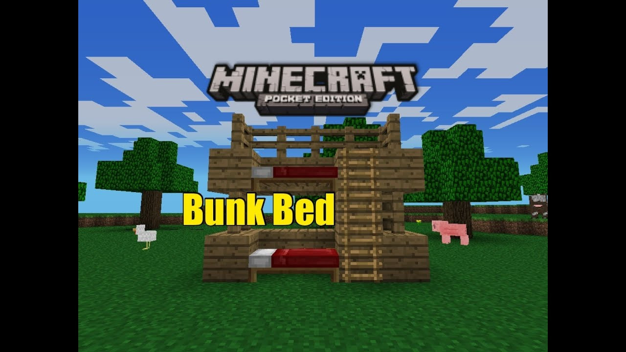 Minecraft PE Furniture Bunk Bed YouTube Minecraft PE Furniture Bunk Bed YouTube