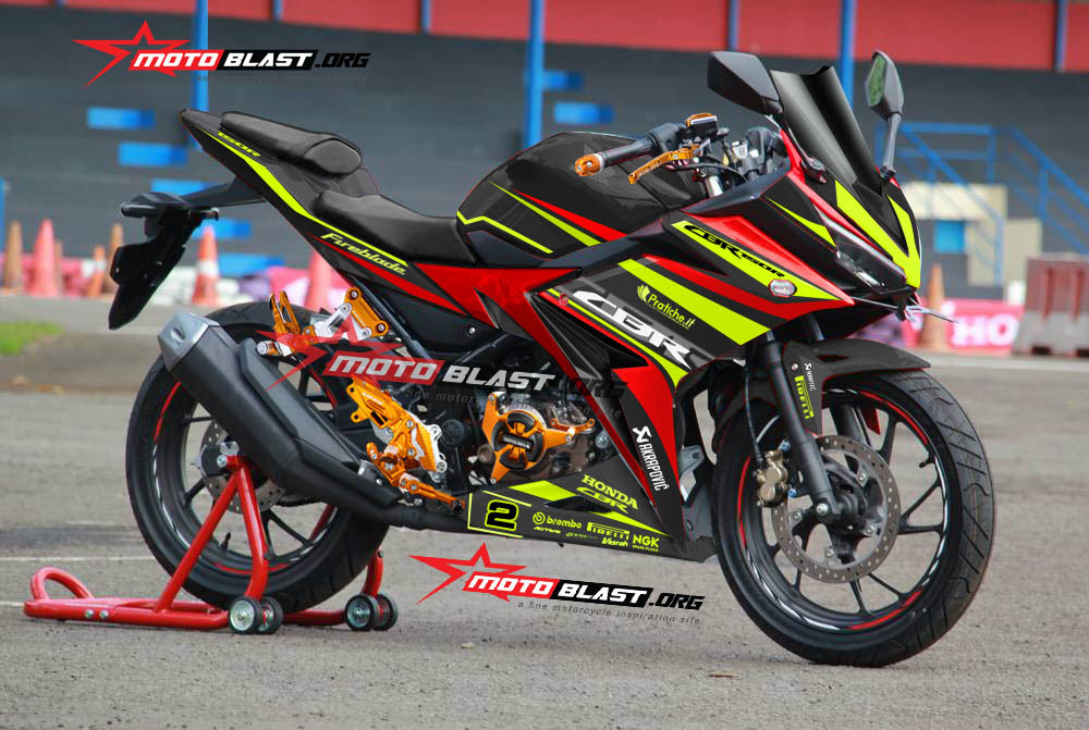 Modifikasi Striping Honda CBR150R Black Racing Modifikasi Striping Honda CBR150R Black Racing