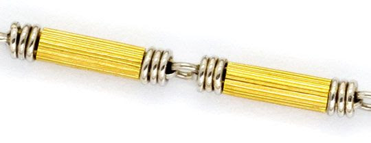 Original-Foto 2, DESIGNER GOLDKETTE SAEULEN RINGE GELBGOLD WEISSGOLD