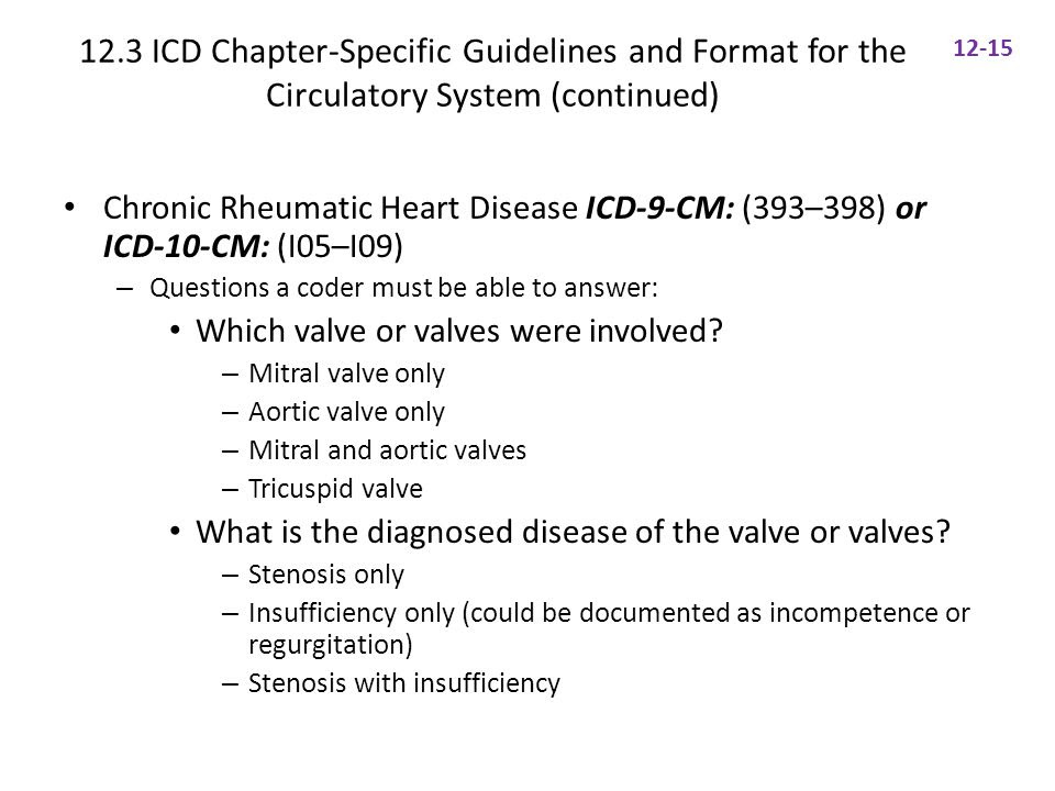 12.3 ICD Chapter-Specific Guidelines and Format for the ...