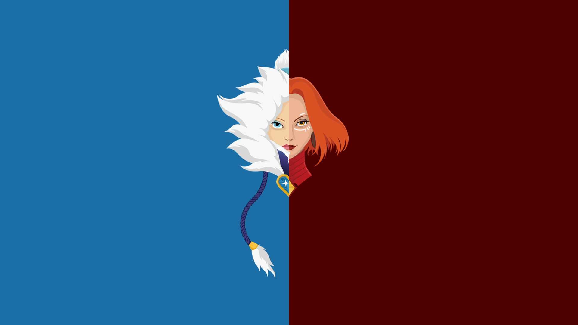 Crystal Maiden and Lina by ImKB on DeviantArt