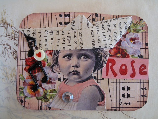 Rose Loves Adventure MIXED MEDIA COLLAGE ATC ACEO