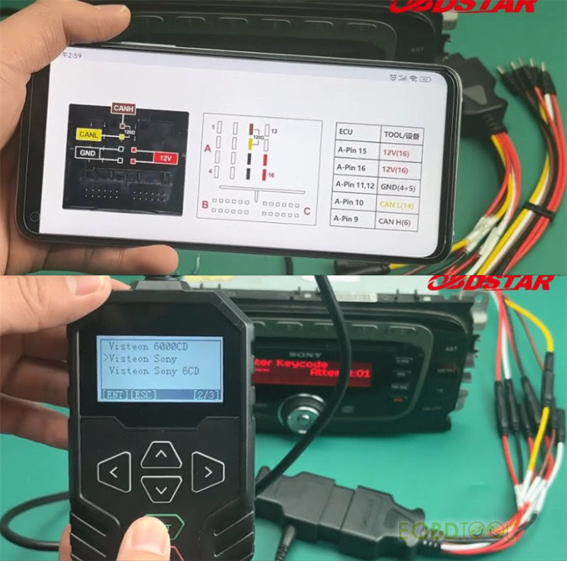 ford radio code read and change with obdstar mt200 12