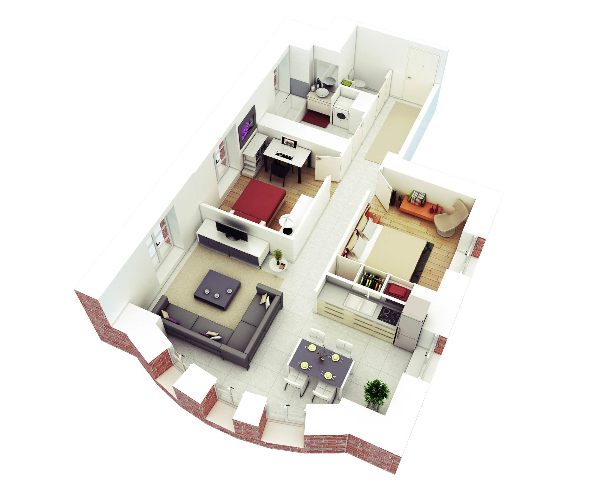 3 Story Townhouse Flooring Plans