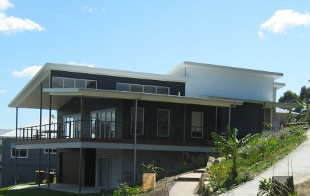 Building a house on a sloped block