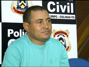 Ele confessou o crime e foi preso em Colinas do Tocantins (Foto: Reprodução/TV Anhanguera)