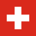 The national flag of Switzerland.