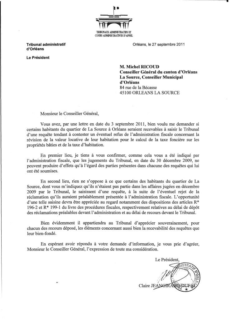 Lettres administratives - Modele de lettre type