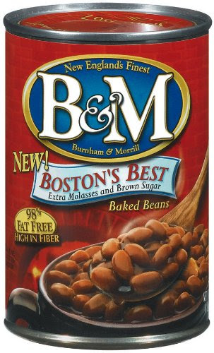 B&M Boston's Best Baked Beans, with Extra Molasses and Brown Sugar, 16 Ounce Cans (Pack of 12)