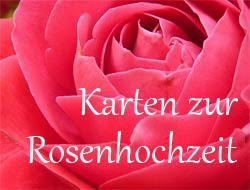 Karten zur Rosenhochzeit zum Ausdrucken