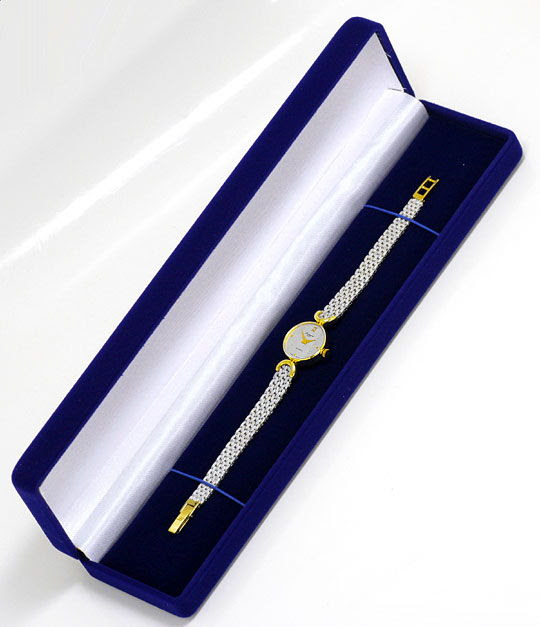 Original-Foto 5, LEONARD DAMEN-ARMBANDUHR, GELBGOLD WEISSGOLD NEUZUSTAND, U2046