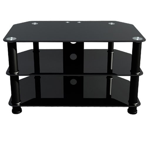 Premier AV HF0032 Plasma & LCD Glass Stand upto 37" or 40Kgs with Cable Management -Black