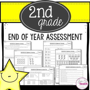  end of year math assessment 2nd grade by just go teach tpt