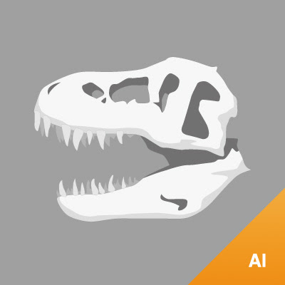 恐竜の骨 Illustrator Ai 素材 Shade素材 無料ダウンロード 58 Parts