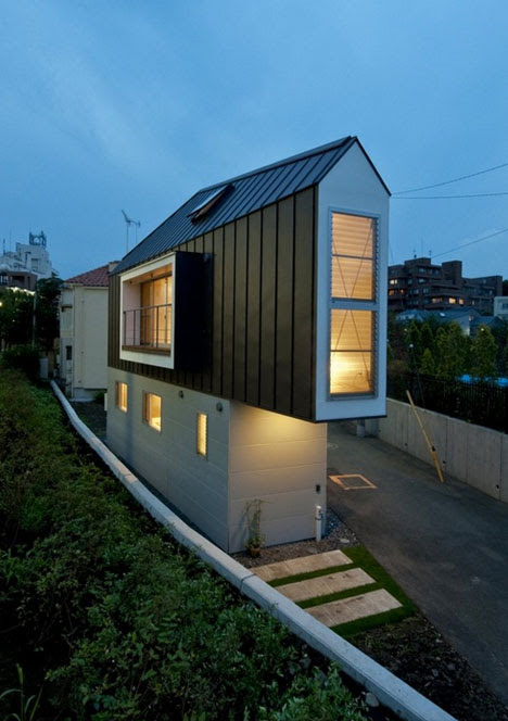 Tiny Triangular Japanese House Narrowly Fits Its Little Plot Designs Ideas On Dornob