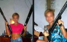 PM encontra armas ostentadas por loira em rede social