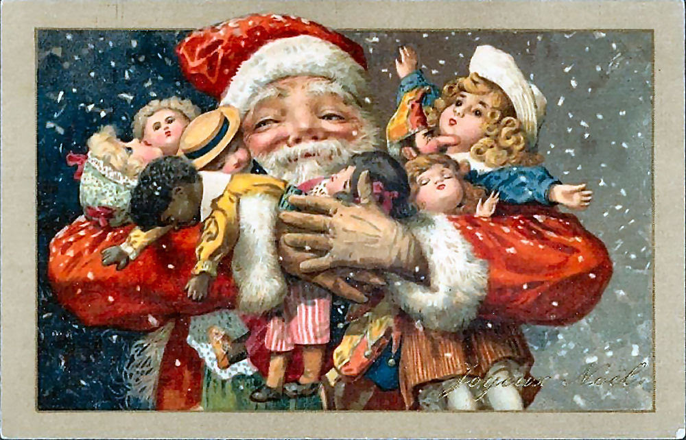Le Pere Noel En Cartes Postales Cartoclub12