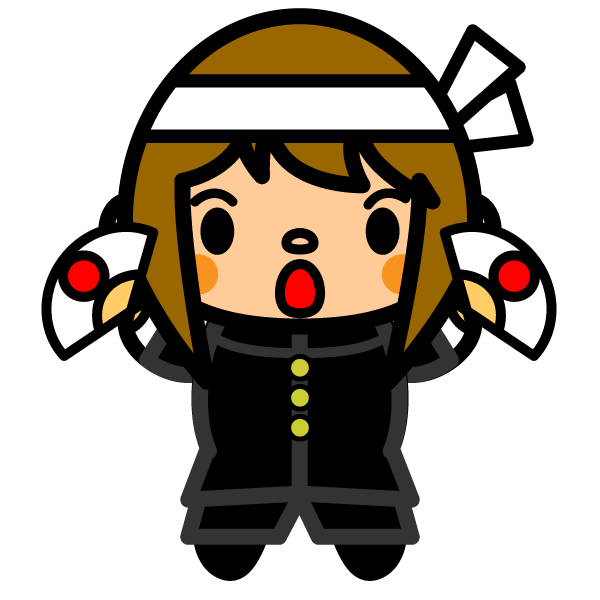 かわいい体育祭女子応援団 副団長 の無料イラスト 商用フリー オイデ43